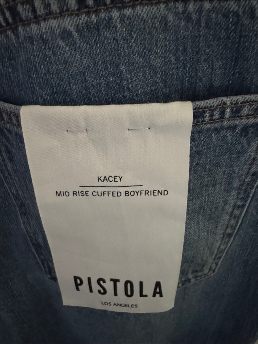Pistola Kacey Mid Rise Cuffed Boyfriend Jeans Laguna Light Wash NWT Size 29 - Picture 3 of 9